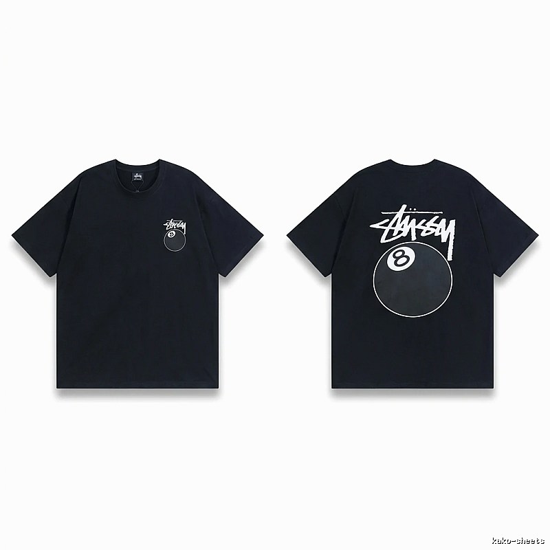 Stussy No.8 Ball Style Black T-shirt