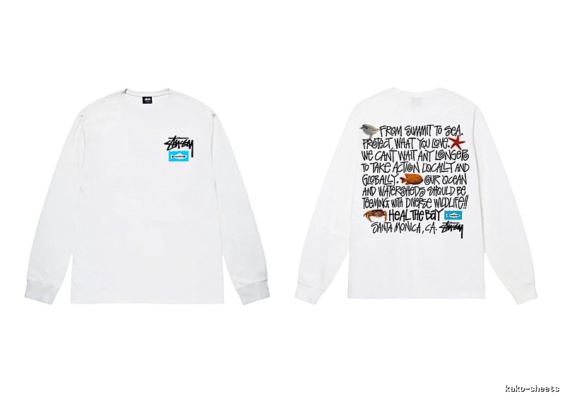 Stussy Ocean Style White Long-sleeve Shirt