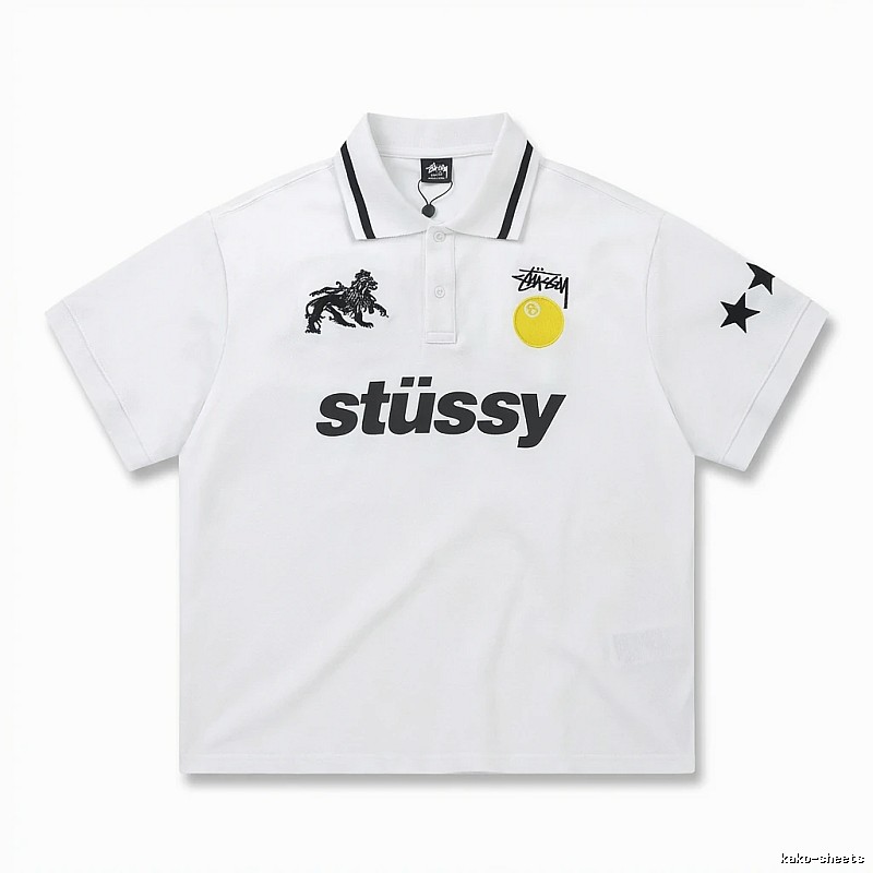 Stussy printed casual white shirt