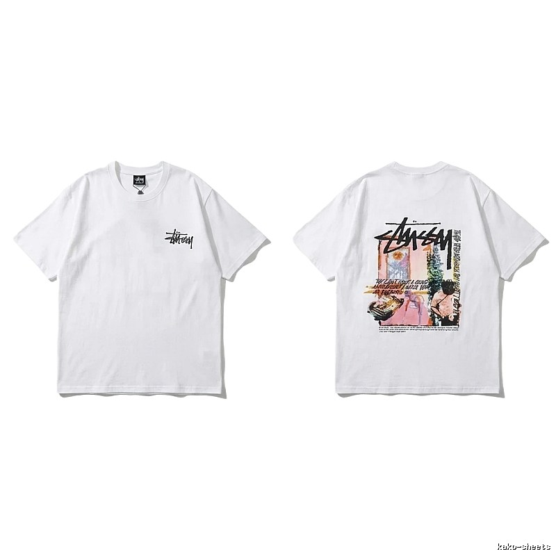 Stussy - printed casual white T - shirt