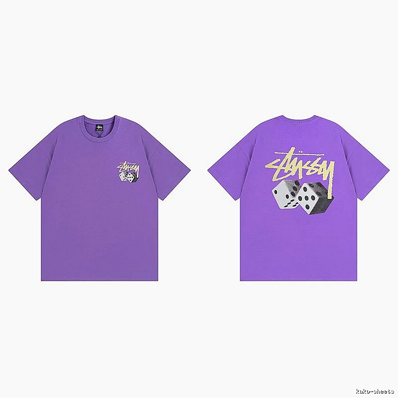 Stussy Purple Spider Graphic T-Shirt Campus Look Logo
