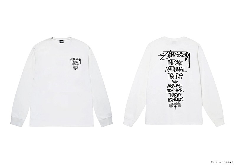 Stussy retro-style white long-sleeved shirt