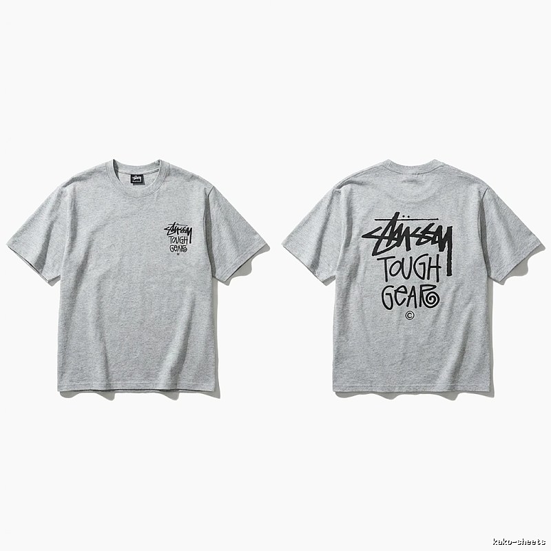 Stussy Tough Gear series grey T-shirt