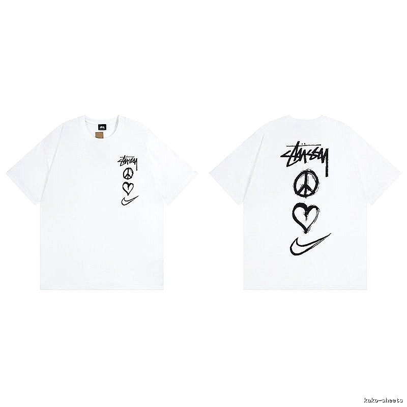 Stussy White Spider Graphic T-Shirt Logo Detail