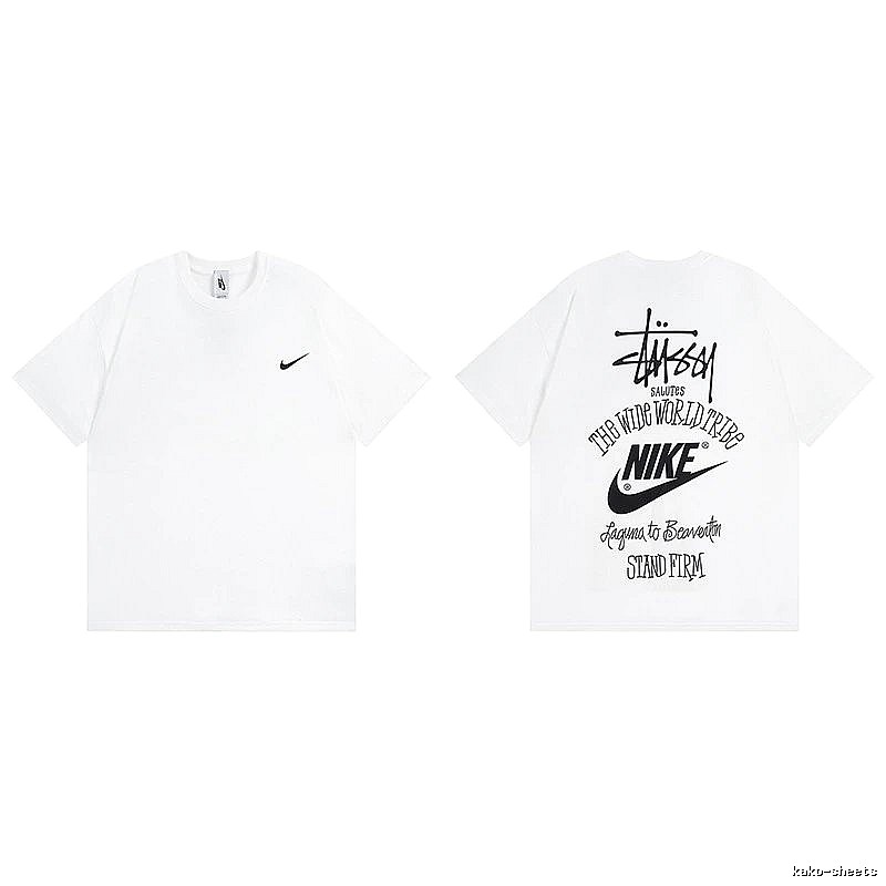 Stussy White Spider Graphic T-Shirt Poolside Style Logo