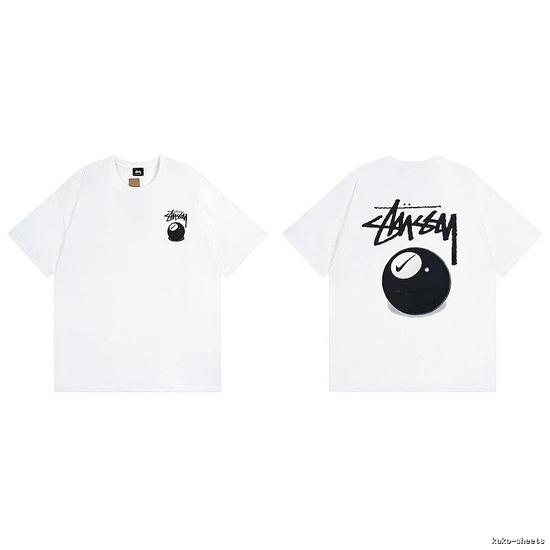 Stussy White Spider Graphic T-Shirt Statement Graphic Logo