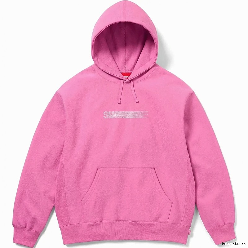 Supreme basic style simple pink hoodie