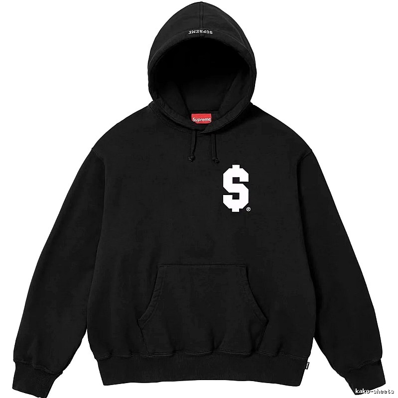 Supreme Casual Logo hoodie Gray Red Oversized for Comfortable Styling