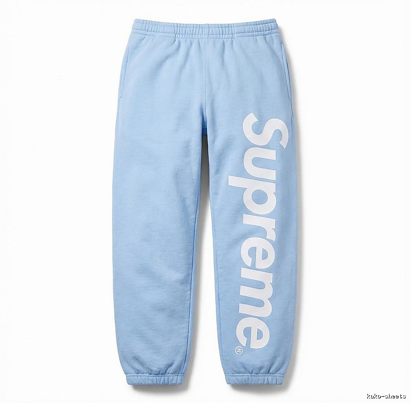 Supreme casual style light blue sweatpants