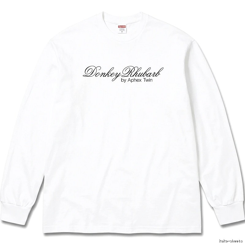 Supreme letter style white long-sleeve