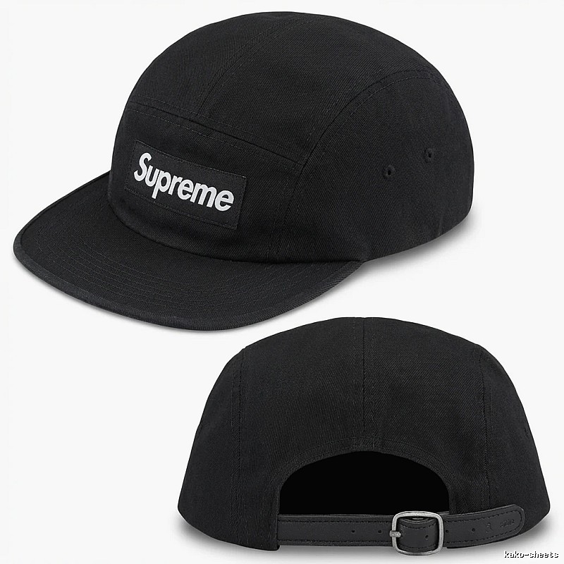 Supreme minimalist style black hat