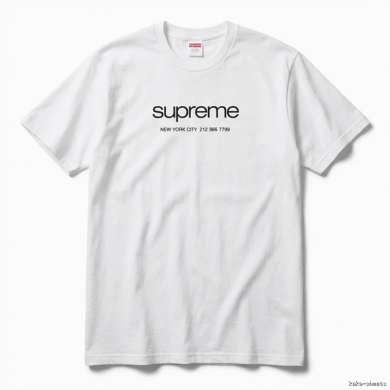 Supreme minimalist style white T-shirt
