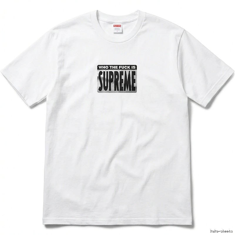 Supreme - printed trendy brand white T - shirt