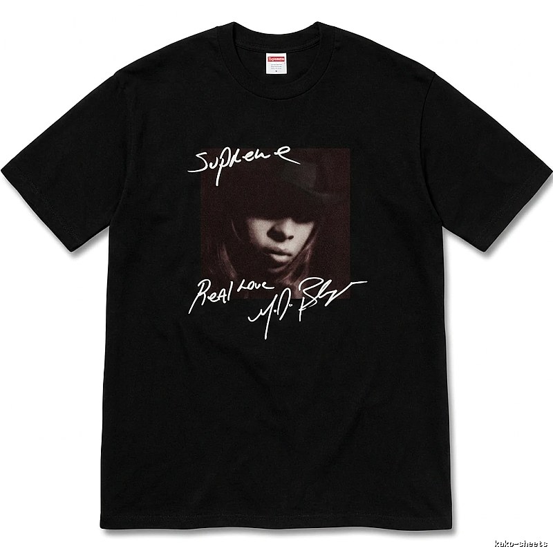 Supreme Real Love Style Black T-shirt
