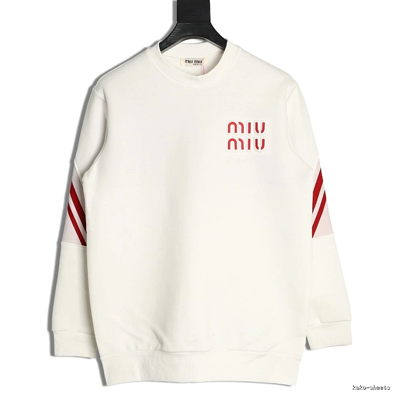 Sweatshirt by Miu Miu with White Sweatshirt with Red Miu