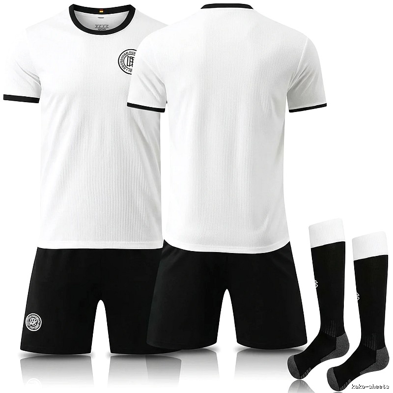 The classic black-and-white football jersey of the German national team.