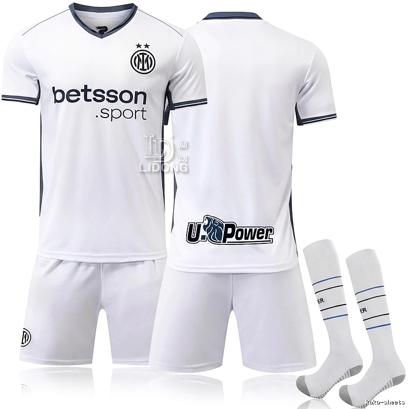 The simple-style white jersey of Internazionale Milano.
