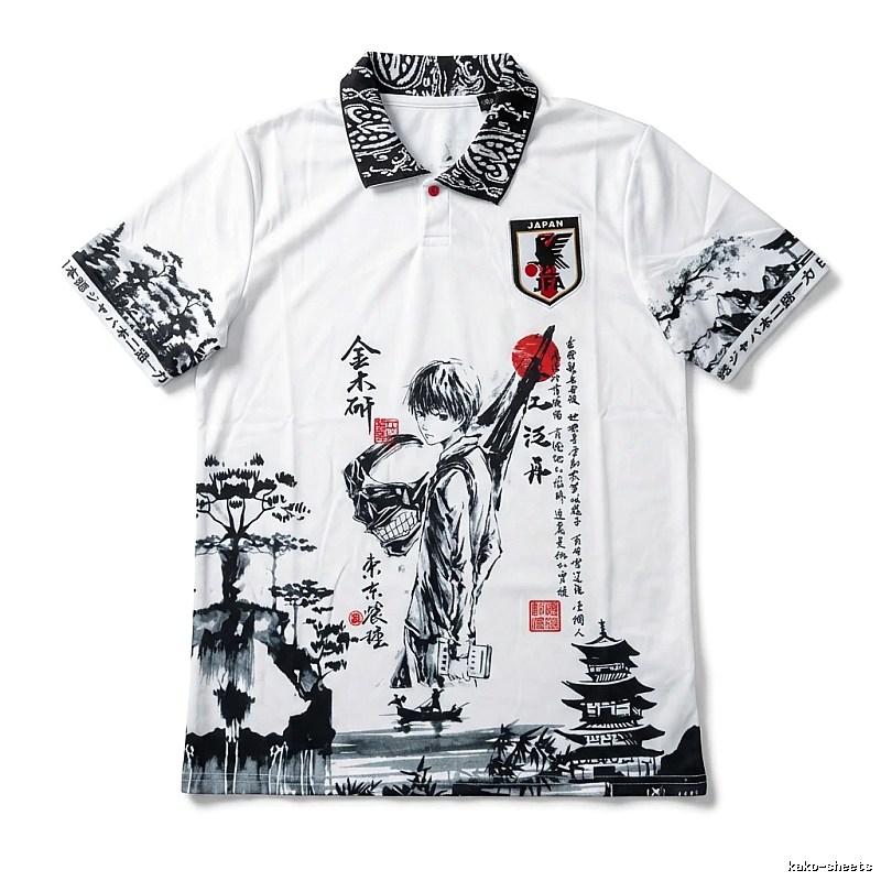 Tokyo Ghoul Ink-wash Style White Polo Shirt