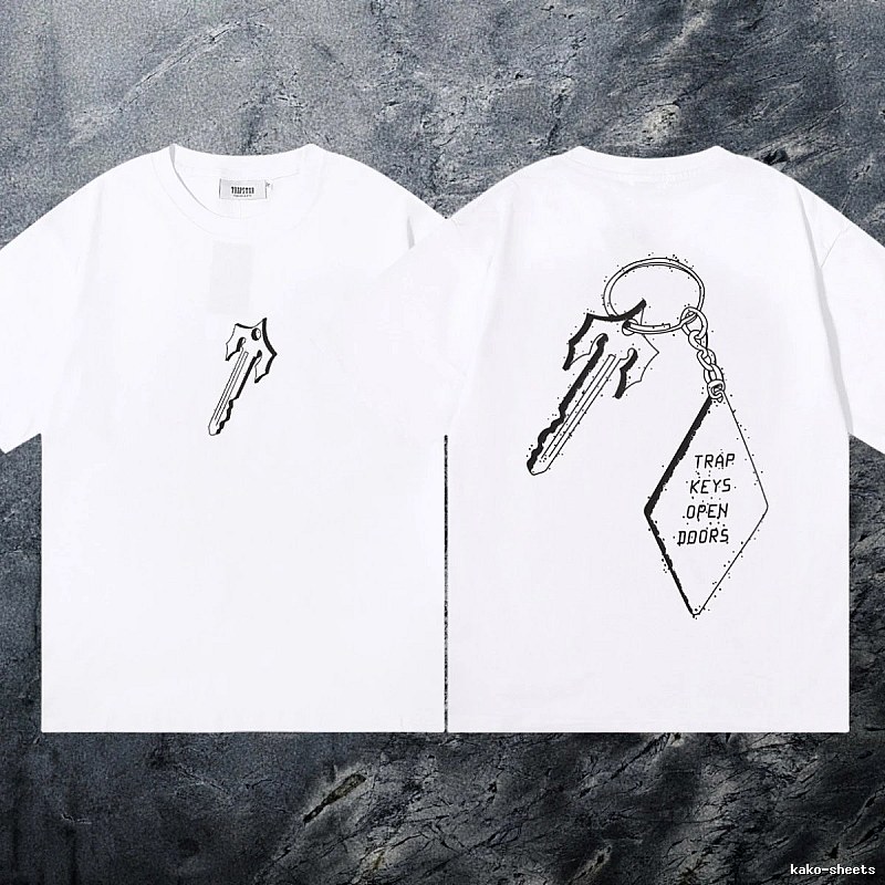 Trapstar Casual Keys graphic T-shirt Black White Key for Streetwear Looks