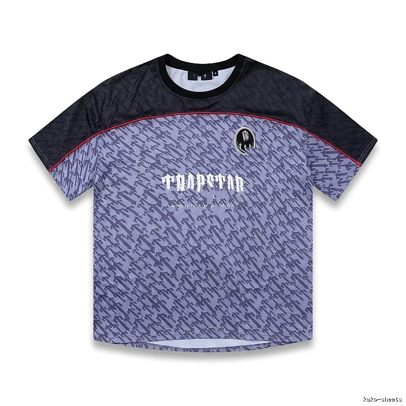 Trapstar Dark Purple and Black Short-sleeve