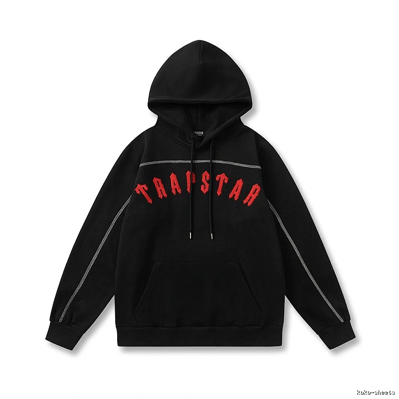 Trapstar Letter Style Black Hoodie