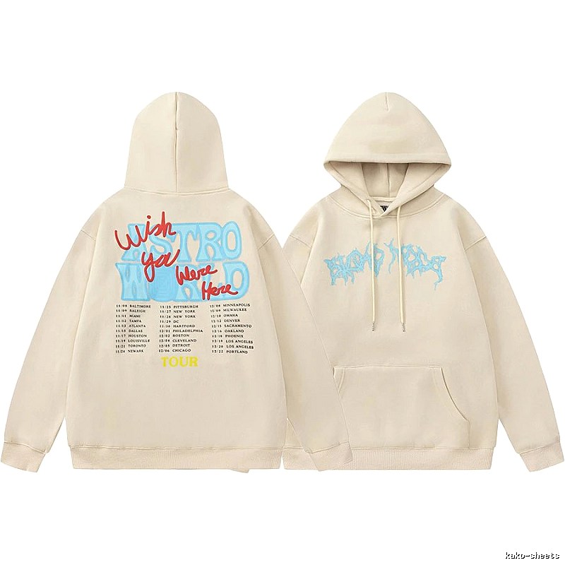 Travis Scott Travel Graphic hoodie Green Printed Graphics with Soft Visual Tone