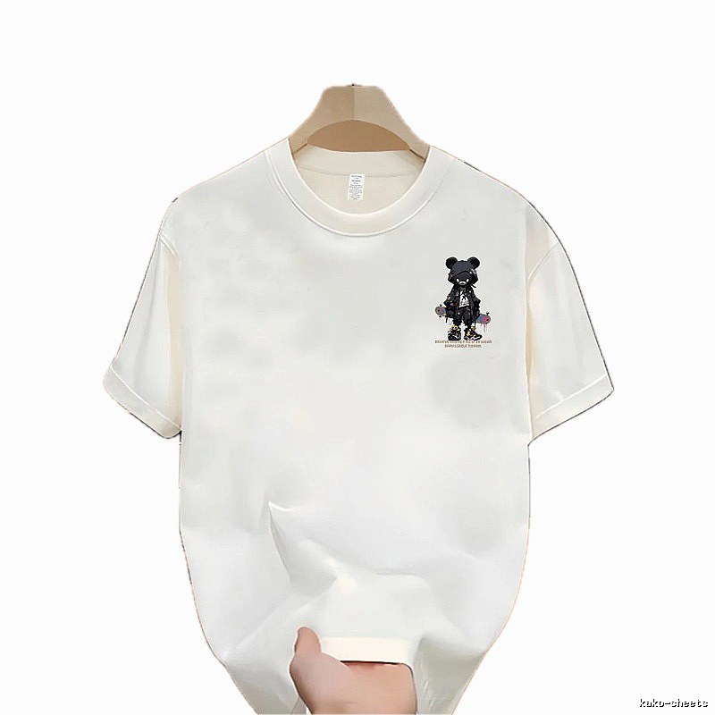 Trendy Brand Violent Bear Street Style Off-white Short Sleeve T-shirt