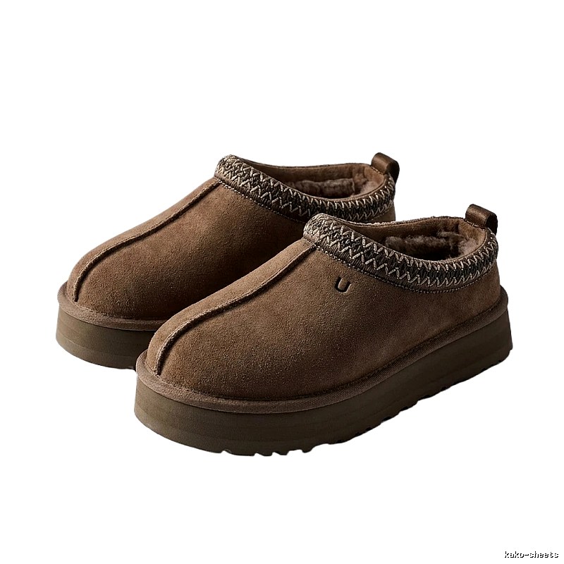 UGG thick-soled retro-style coffee-colored shoes