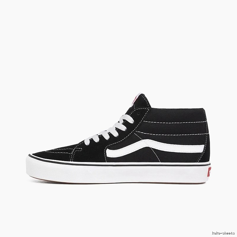 Vans classic black and white high-top shoes