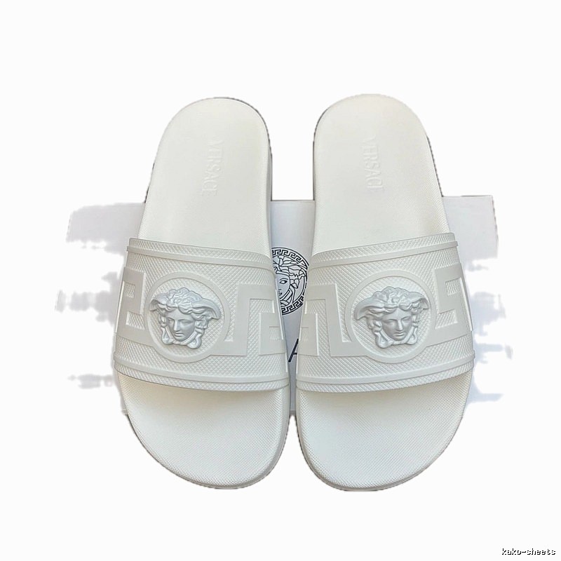 Versace Medusa Luxury Style White Slides