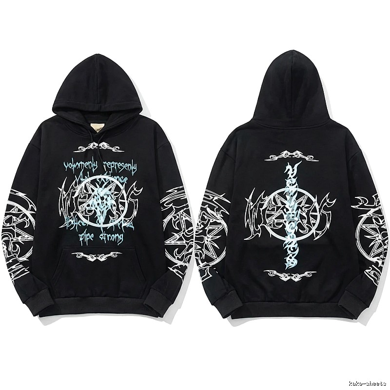 Vetements dark style black sweatshirt