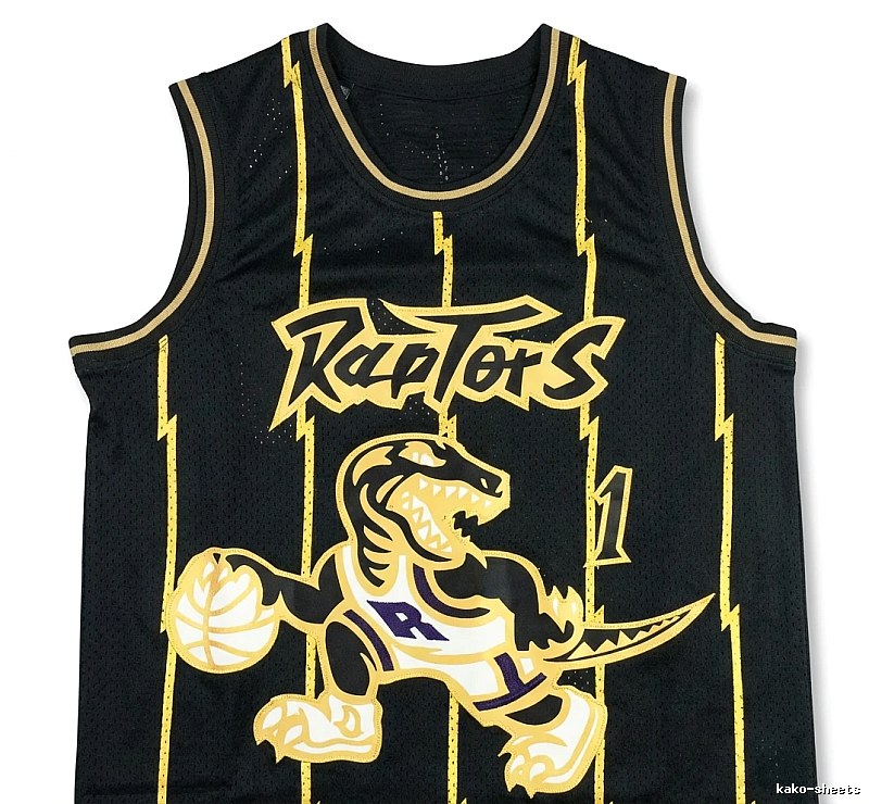 Vince Carter Raptors black and gold trendy brand vest