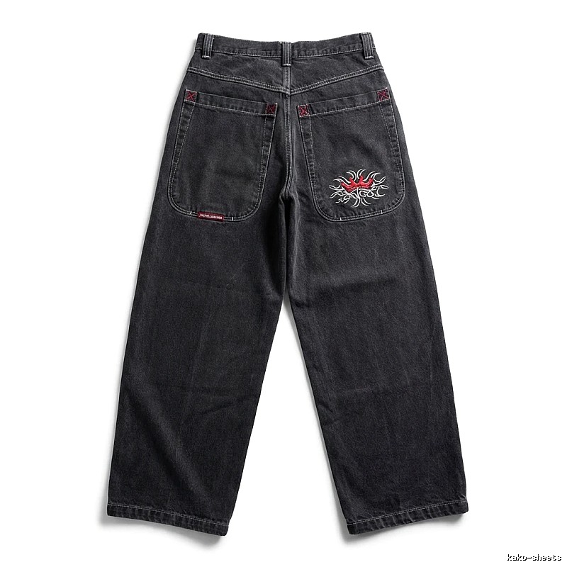 Y2K style retro black jeans