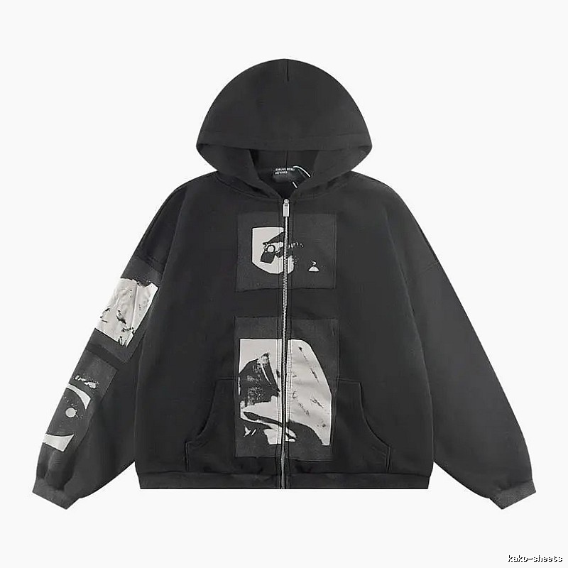 Zip-Layer Styling Graphic Zip Hoodie Travel Styling